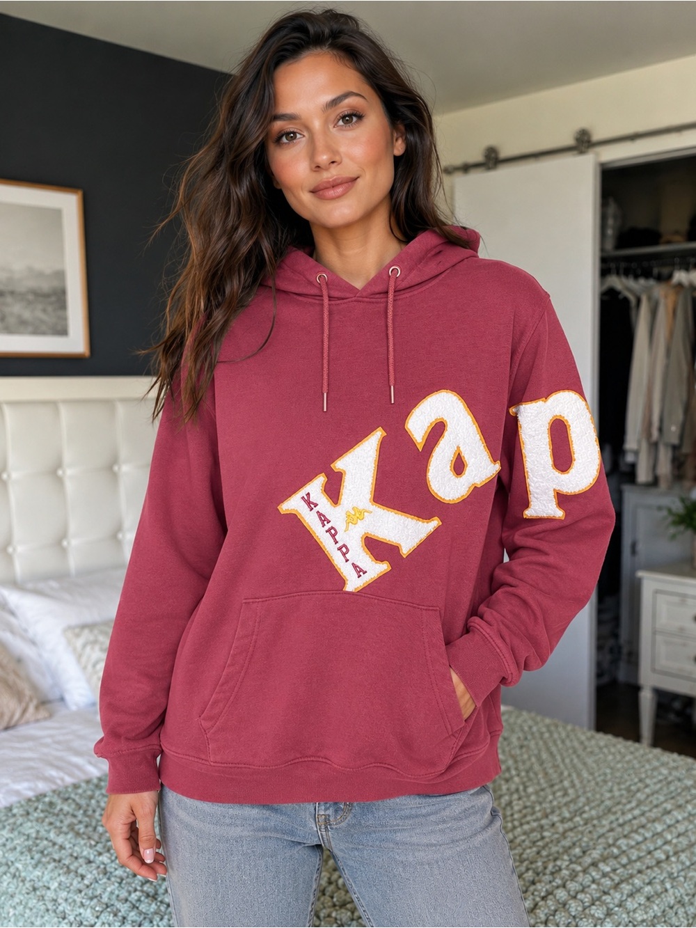 Kappa Women's Hoodie Sweater - Dusty Rose